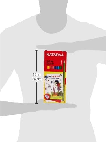 Nataraj 12 Colour Pencil Set with Multicolor Colouring Book & Sharpener
