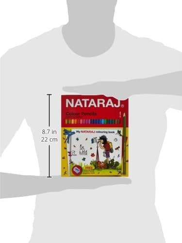 Nataraj 24 Colour Pencil Set with Multicolor Colouring Book & Sharpener