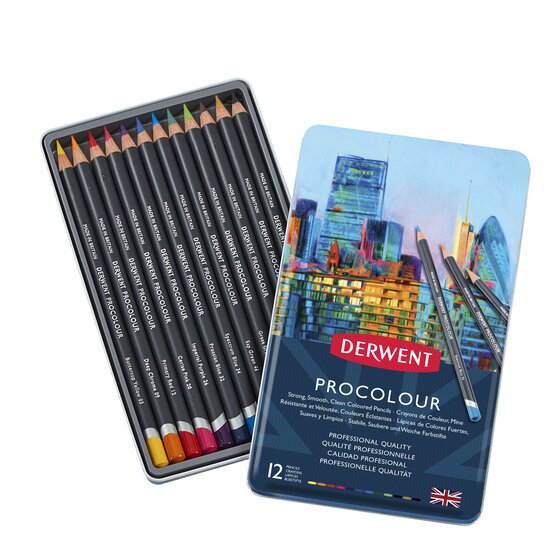 Derwent Procolour Coloured Pencils Tin