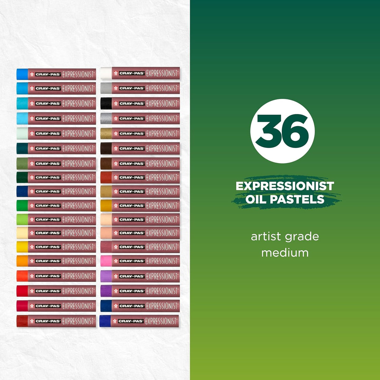 SAKURA CRAY-PAS EXPRESSIONIST 36-COLOR OIL PASTEL SET