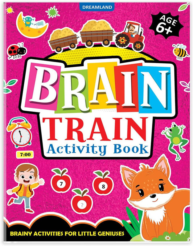 DREAMLAND - Brain Train Activity Book for Kids Age 6+ - With Colouring Pages, Mazes, Puzzles and Word searches Activities