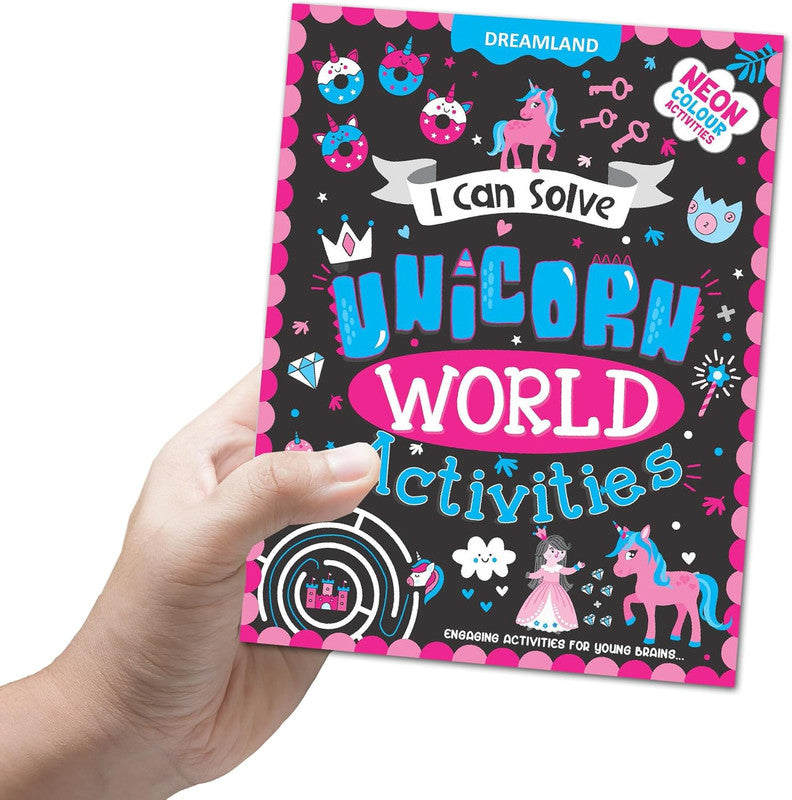 DREAMLAND I CAN SOLVE - Unicorn World Activities - I Can Solve Activity Book for Kids Age 4- 8 Years | With Colouring Pages, Mazes, Dot-to-Dots
