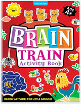 DREAMLAND - Brain Train Activity Book for Kids Age 4+ - With Colouring Pages, Mazes, Puzzles and Word searches Activities