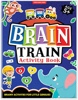 DREAMLAND - Brain Train Activity Book for Kids Age 5+ - With Colouring Pages, Mazes, Puzzles and Word searches Activities