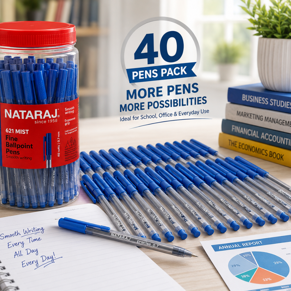 Nataraj 621 Mist Ball Point Pens – 40 Pieces