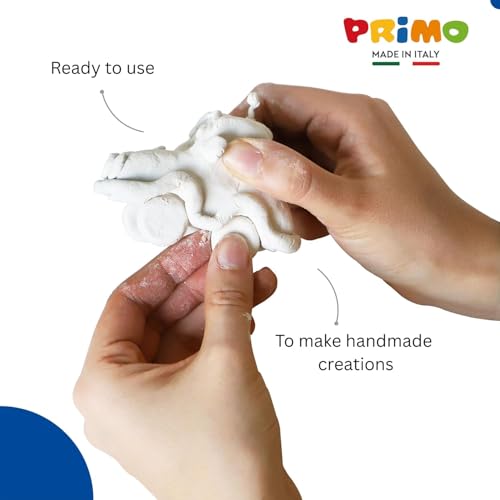 Primo White Modelling Clay – 500g Pack, Air-Dry, Ready to Use