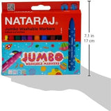 Nataraj Jumbo Washable Bold Round Markers – 12 Vibrant Colors