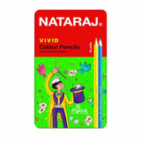 Nataraj Vivid Premium Triangular Colour Pencils – 12 Bright Shades