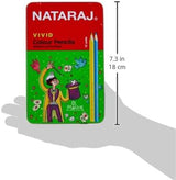 Nataraj Vivid Premium Triangular Colour Pencils – 12 Bright Shades