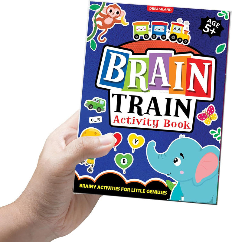 DREAMLAND - Brain Train Activity Book for Kids Age 5+ - With Colouring Pages, Mazes, Puzzles and Word searches Activities