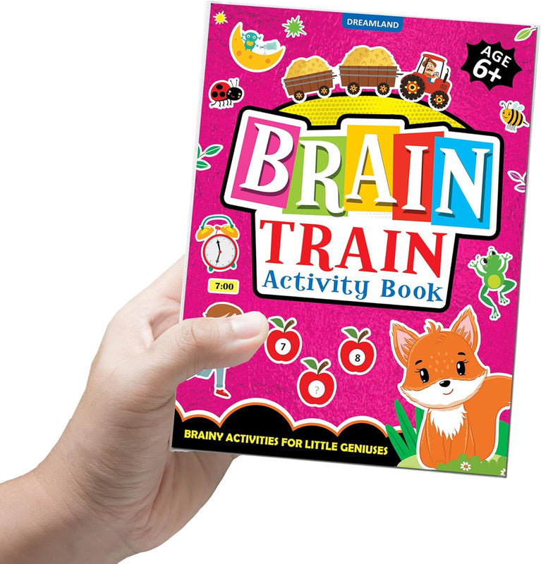 DREAMLAND - Brain Train Activity Book for Kids Age 6+ - With Colouring Pages, Mazes, Puzzles and Word searches Activities