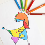 Primo Jumbo Coloured Pencils – Pack of 12 | Hexagonal Grip & 5.5 mm Thick Lead