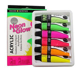 Daler Rowney Simply Acrylic Color Neon & Glow Set - 6x12ml
