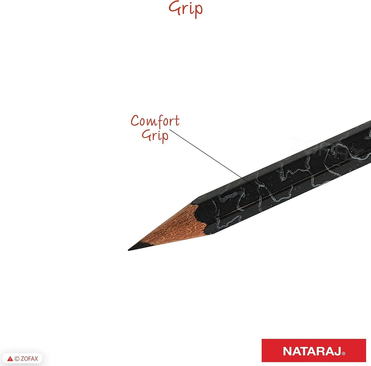 Nataraj 12-Degree Drawing Pencils Set – Assorted Grades, 12 Pieces