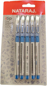 Nataraj Itip Ball Pen – 5-Piece Pack, Blue Ink