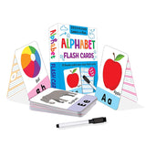 DREAMLAND Flash Cards Alphabet - 30 Double Sided Wipe clean Flash Cards