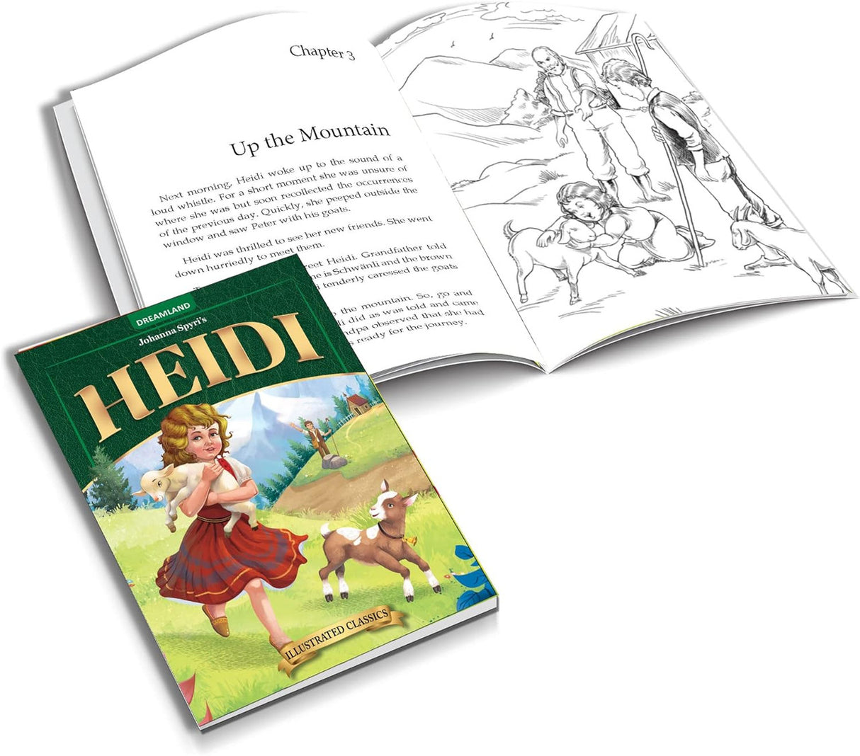 DREAMLAND CLASSIC TALES - Heidi - Illustrated Abridged Classics for Children with Practice Questions