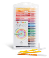 Primo Super Washable Fibre‑Tip Pens – Pack of 24 | Fine Tip 2.5mm Bright Colours in Plastic Wallet