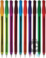 Nataraj 621 Joi Medium Ball Point Pens – 10 Colors, 1mm Tip