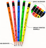 Nataraj Assorted Fluoro Print HB Pencil Set – Combo Jar Pack