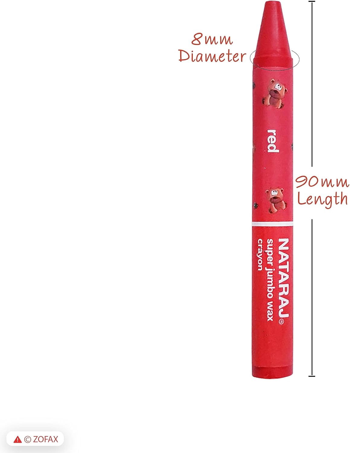 Nataraj Super Jumbo Wax Crayons Set – 12 Bright Colors