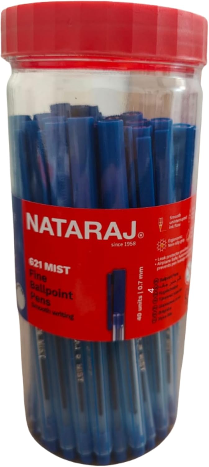 Nataraj 621 Mist Ball Point Pens – 40-Pieces