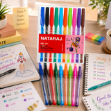 Nataraj 621 Joi Medium Ball Point Pens – 10 Colors, 1mm Tip
