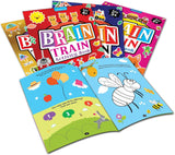 DREAMLAND - Brain Train Activity Book for Kids Age 4+ - With Colouring Pages, Mazes, Puzzles and Word searches Activities