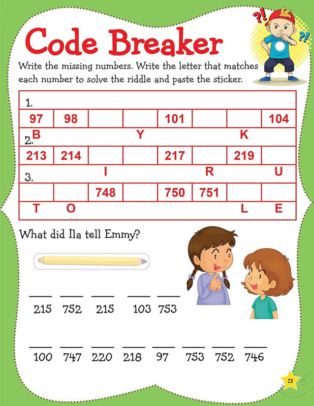 DREAMLAND - Maths Problem Solving Activity Book Age 7+ with Stickers - Learn Everyday Series For Children