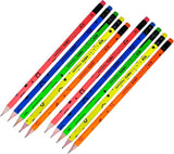 Nataraj Assorted Fluoro Print HB Pencil Set – Combo Jar Pack