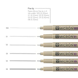 Sakura Pigma Micron Black Pen Set of 6