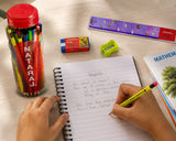 Nataraj Assorted Fluoro Print HB Pencil Set – Combo Jar Pack