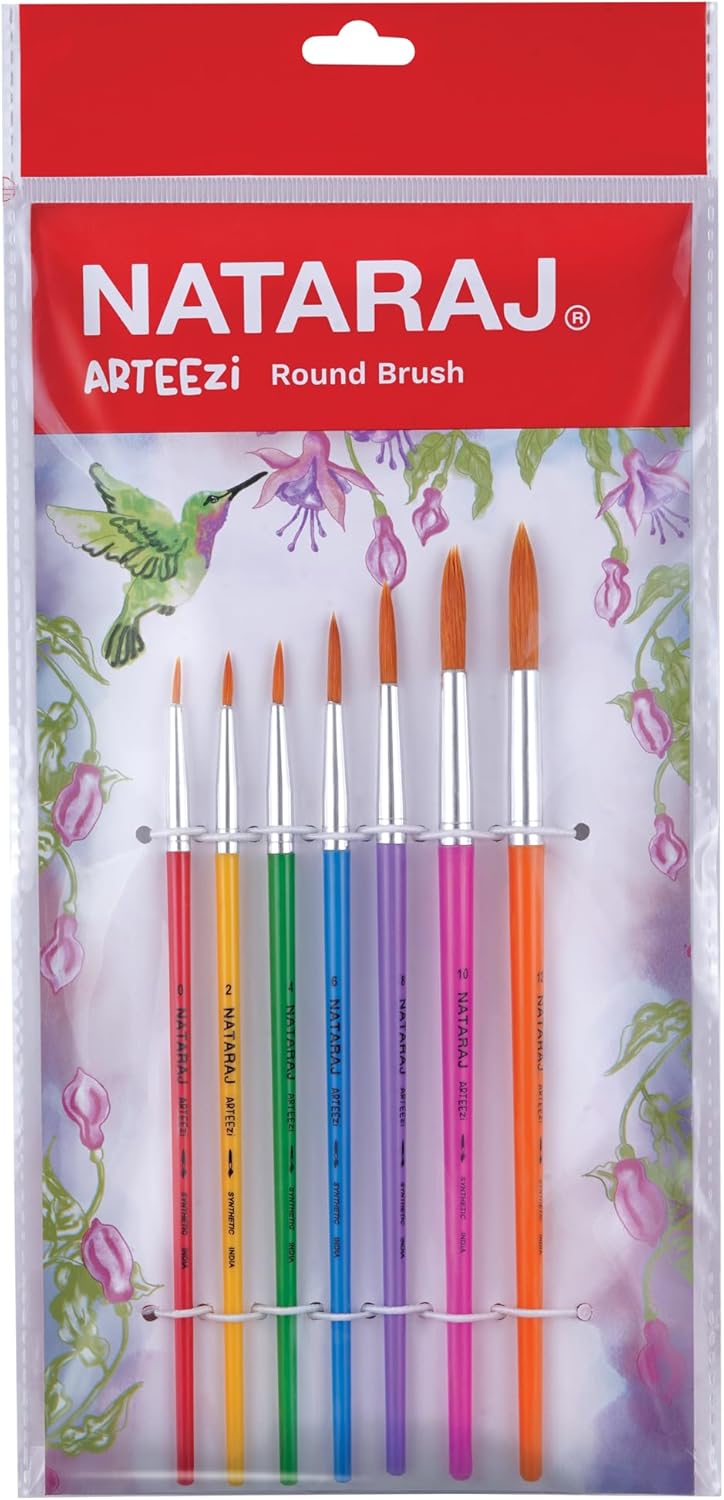 Nataraj Arteezi Round Brush Set – 7 Pieces