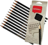 Nataraj 12-Degree Drawing Pencils Set – Assorted Grades, 12 Pieces