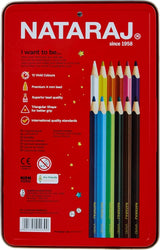 Nataraj Vivid Premium Triangular Colour Pencils – 12 Bright Shades