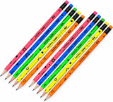 Nataraj Assorted Fluoro Print HB Pencil Set – Combo Jar Pack