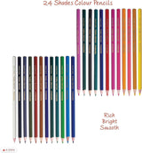 Nataraj Colour Pencils 24 Colours Full Size Pack with Sharpener