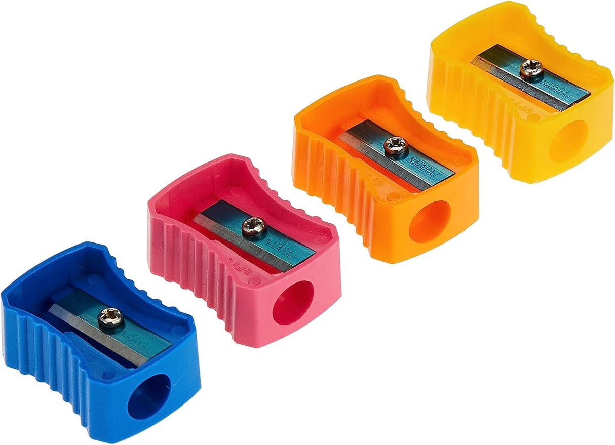 Nataraj Non-Dust Jumbo Erasers & 621 Sharpeners – 4 + 4 Combo Pack