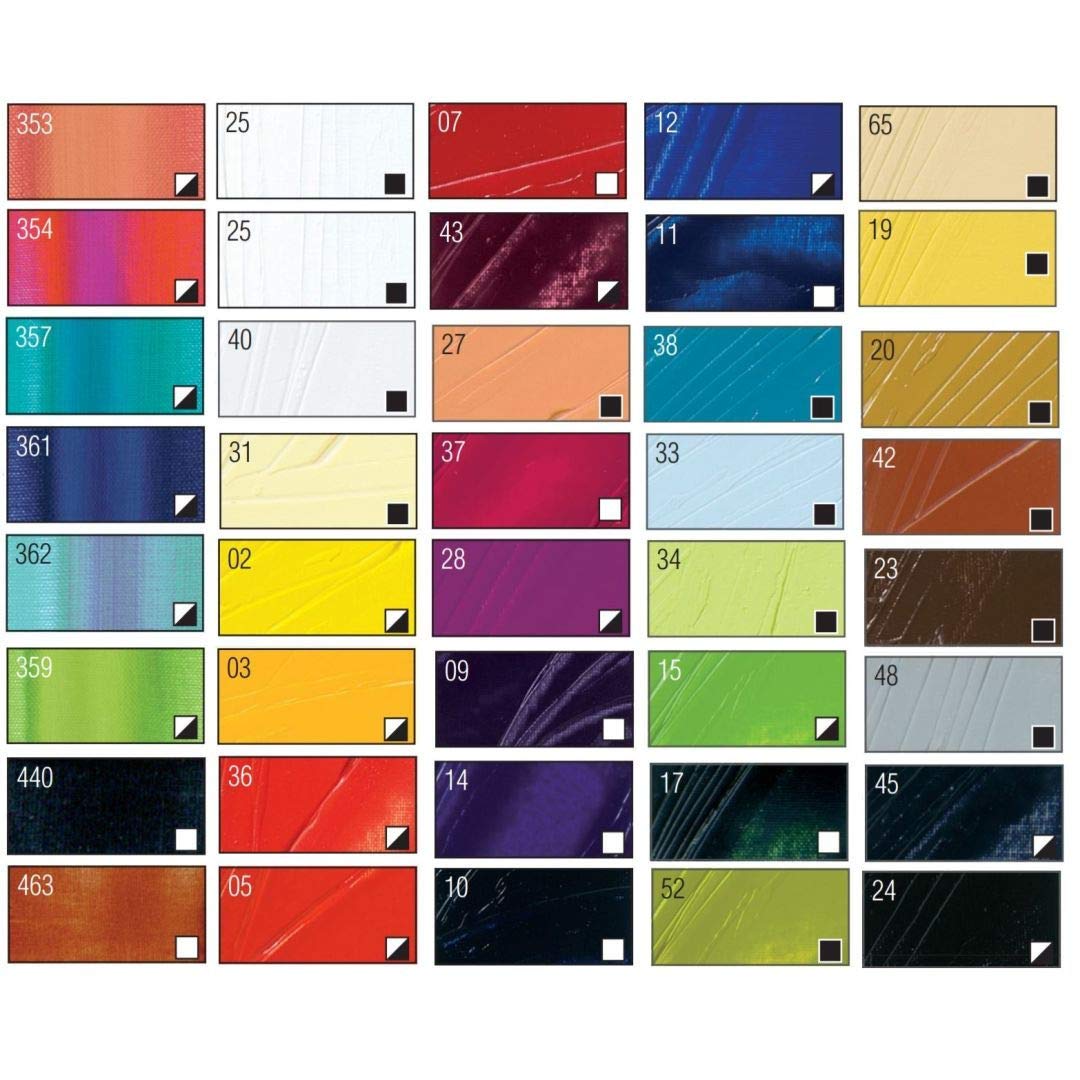 Pebeo Studio XL Fine Oil Paint Set – 20ml Tubes with Free Brush