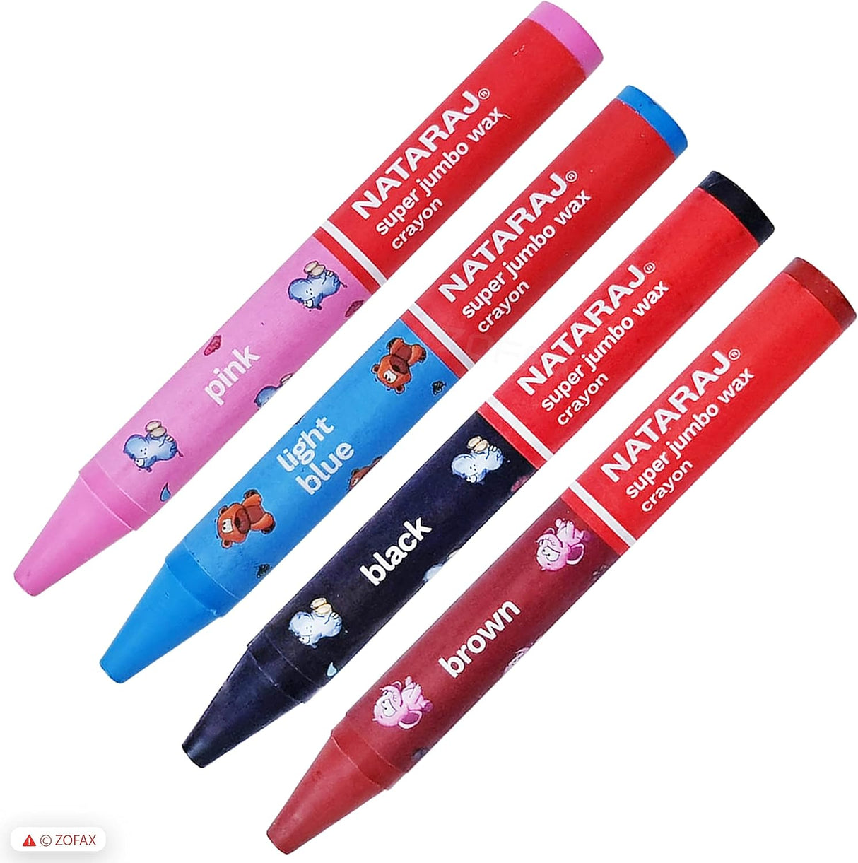 Nataraj Super Jumbo Wax Crayons Set – 12 Bright Colors