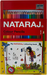 Nataraj 24 Colour Pencil Set with Multicolor Colouring Book & Sharpener