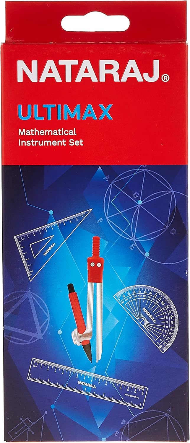 Mathematicaol Instrument Set Nataraj Ultimax Mathematical Instrument Set – Complete Geometry Kit for ...