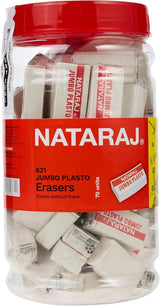 Nataraj Jumbo Plasto Erasers – 70-Piece Value Pack