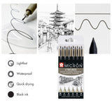 Sakura Pigma Micron Black Pen Set of 6