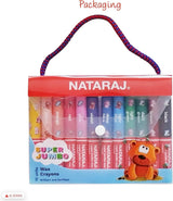 Nataraj Super Jumbo Wax Crayons Set – 12 Bright Colors