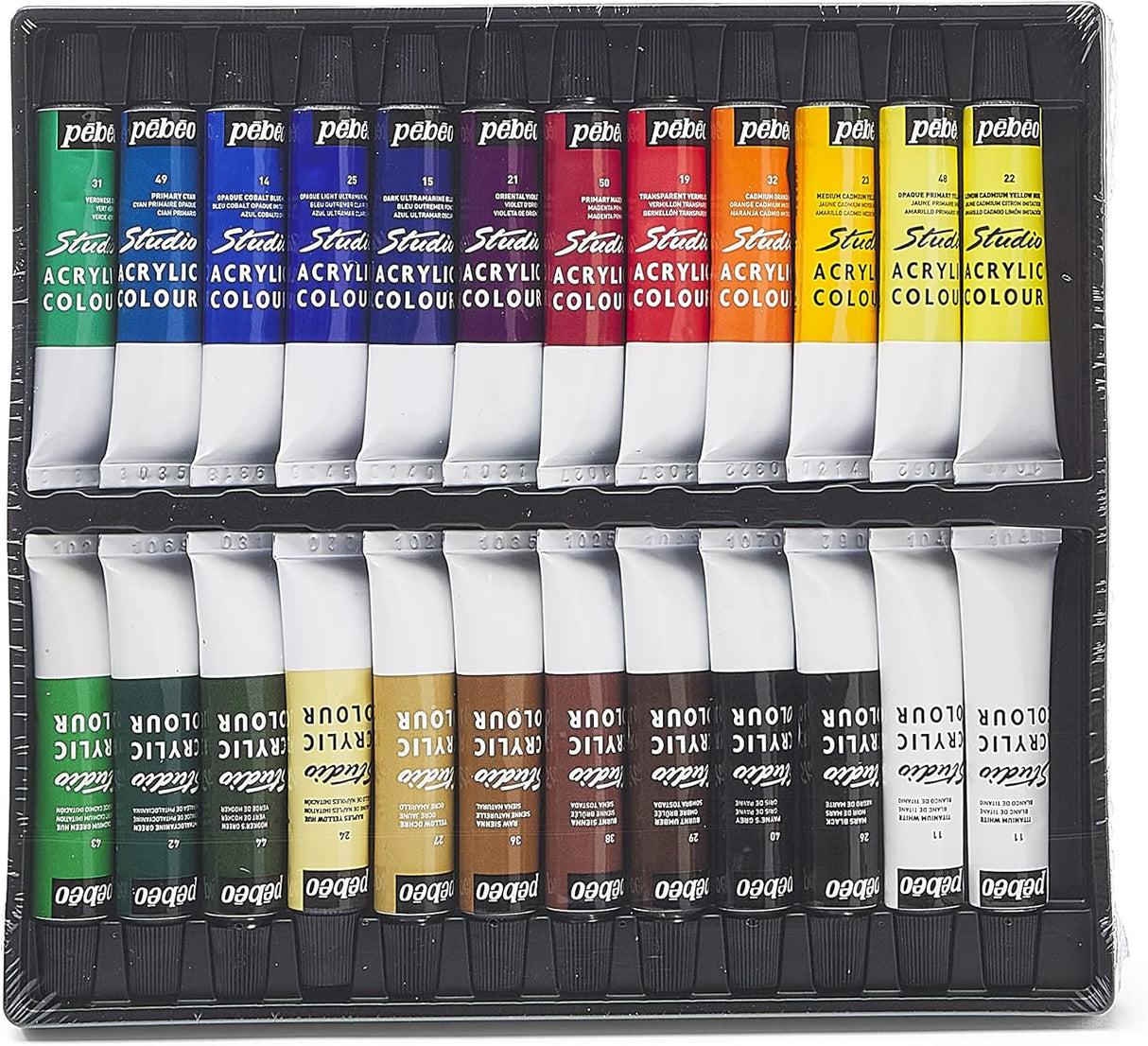 Pebeo Studio Acrylic Colour Set - 12ml Tubes