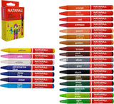 Nataraj Wax Crayons 24 Colors – 90mm