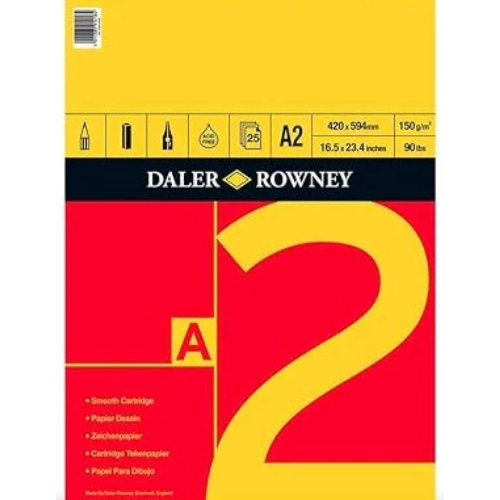 Daler Rowney Red & Yellow Pad A2