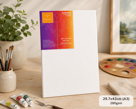 Panart Superior Stretched Cotton Canvas - 29.7x42cm (A3), 280gsm