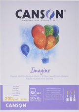 Canson Imagine Mixed Media 200gsm paper A3 pad including 50 sheets